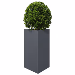 vidaXL Garden Planters Outdoor Flower Pot Patio Planter Box Triangular Steel - anthracite, 50 x 43 x 75 cm/ 1 pcs - Additional view 2