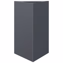 vidaXL Garden Planters Outdoor Flower Pot Patio Planter Box Triangular Steel - anthracite, 50 x 43 x 75 cm/ 2 pcs - Additional view 4