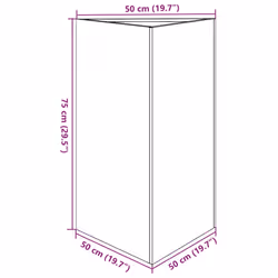 vidaXL Garden Planters Outdoor Flower Pot Patio Planter Box Triangular Steel - olive green, 50 x 43 x 75 cm/ 1 pcs - Additional view 3