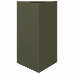 vidaXL Garden Planters Outdoor Flower Pot Patio Planter Box Triangular Steel - olive green, 50 x 43 x 75 cm/ 2 pcs - Additional view 4