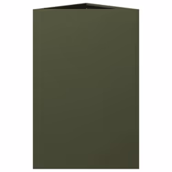 vidaXL Garden Planters Outdoor Flower Pot Patio Planter Box Triangular Steel - olive green, 50 x 43 x 75 cm/ 2 pcs - Additional view 6