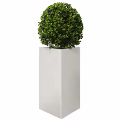 vidaXL Garden Planters Outdoor Flower Pot Patio Planter Box Triangular Steel - light grey, 50 x 43 x 75 cm/ 1 pcs - Additional view 2