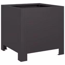 vidaXL Garden Planter Plant Pot Flower Pot Outdoor Planter Box Black Steel - Additional view 5