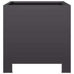 vidaXL Garden Planters Patio Flower Pot Outdoor Planter Box 2 pcs Black Steel - Additional view 6