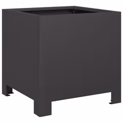 vidaXL Garden Planters Patio Flower Pot Outdoor Planter Box 2 pcs Black Steel - Additional view 7