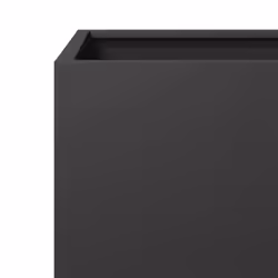 vidaXL Garden Planters Patio Flower Pot Outdoor Planter Box 2 pcs Black Steel - Additional view 9