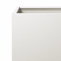 vidaXL Garden Planter Plant Pot Flower Pot Outdoor Planter Box White Steel - Additional view 6