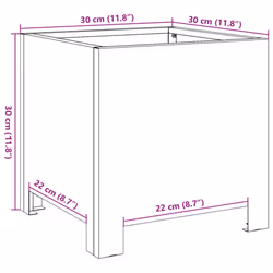 vidaXL Garden Planters Patio Flower Pot Outdoor Planter Box 2 pcs White Steel - Additional view 3