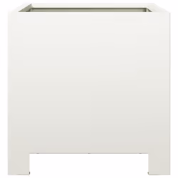 vidaXL Garden Planters Patio Flower Pot Outdoor Planter Box 2 pcs White Steel - Additional view 6