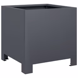 vidaXL Garden Planters Flower Pot Outdoor Planter Box 2 pcs Anthracite Steel - Additional view 4