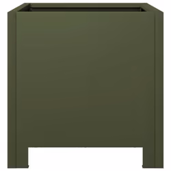 vidaXL Garden Planter Patio Flower Pot Outdoor Planter Box Olive Green Steel - Additional view 4