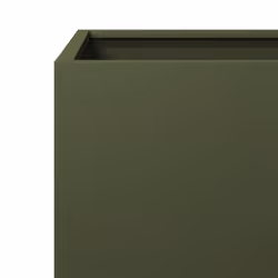 vidaXL Garden Planter Patio Flower Pot Outdoor Planter Box Olive Green Steel - Additional view 6