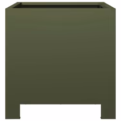vidaXL Garden Planters Flower Pot Outdoor Planter Box 2 pcs Olive Green Steel - Additional view 5