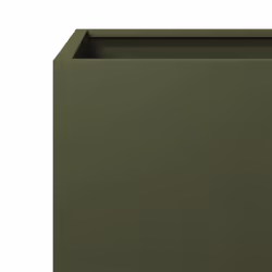 vidaXL Garden Planters Flower Pot Outdoor Planter Box 2 pcs Olive Green Steel - Additional view 8