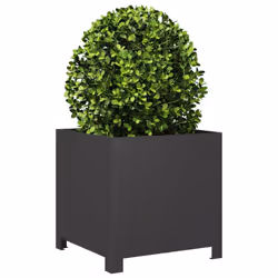 vidaXL Garden Planter Plant Pot Flower Pot Outdoor Planter Box Black Steel