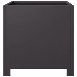 vidaXL Garden Planter Plant Pot Flower Pot Outdoor Planter Box Black Steel - Additional view 4