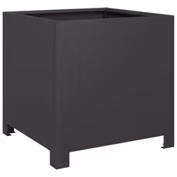 vidaXL Garden Planter Plant Pot Flower Pot Outdoor Planter Box Black Steel - Additional view 5