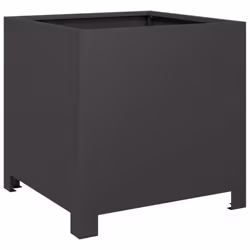 vidaXL Garden Planters Patio Flower Pot Outdoor Planter Box 2 pcs Black Steel - Additional view 4