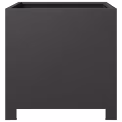 vidaXL Garden Planters Patio Flower Pot Outdoor Planter Box 2 pcs Black Steel - Additional view 5