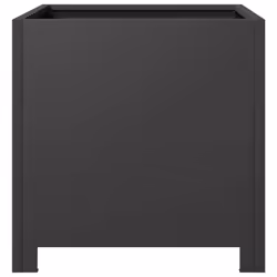 vidaXL Garden Planters Patio Flower Pot Outdoor Planter Box 2 pcs Black Steel - Additional view 6