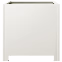 vidaXL Garden Planter Plant Pot Flower Pot Outdoor Planter Box White Steel - Additional view 4
