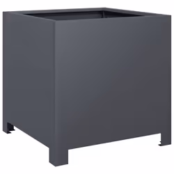vidaXL Garden Planters Flower Pot Outdoor Planter Box 2 pcs Anthracite Steel - Additional view 4