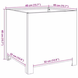vidaXL Garden Planter Plant Pot Patio Outdoor Planter Box Galvanised Steel