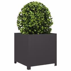 vidaXL Garden Planter Plant Pot Flower Pot Outdoor Planter Box Black Steel