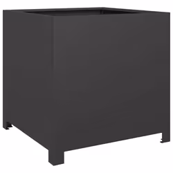 vidaXL Garden Planter Plant Pot Flower Pot Outdoor Planter Box Black Steel - Additional view 5