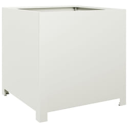 vidaXL Garden Planter Plant Pot Flower Pot Outdoor Planter Box White Steel