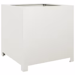 vidaXL Garden Planter Plant Pot Flower Pot Outdoor Planter Box White Steel - Additional view 5