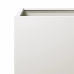 vidaXL Garden Planter Plant Pot Flower Pot Outdoor Planter Box White Steel - Additional view 6
