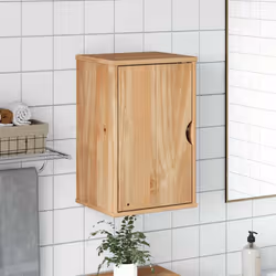 vidaXL Bathroom Wall Cabinet Hanging Wall Storage Cupboard Solid Wood Pine - Additional view 2