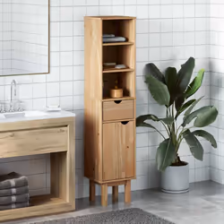vidaXL Bathroom Cabinet Cupboard Vanity Unit Sink Cabinet Solid Wood Pine - Additional view 2