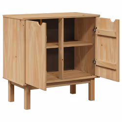 vidaXL Hallway Cabinet Storage Cupboard Hall Unit Side Cabinet Solid Wood Pine - Additional view 3