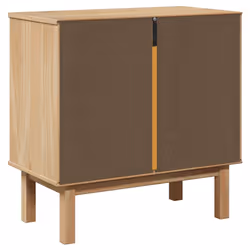 vidaXL Hallway Cabinet Storage Cupboard Hall Unit Side Cabinet Solid Wood Pine - Additional view 5