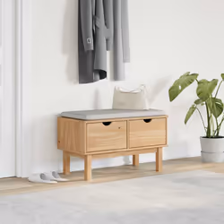 vidaXL Hallway Bench Storage Bench Hall Seat Toy Chest Bench Solid Wood Pine