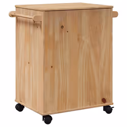 vidaXL Kitchen Trolley Rolling Cart Serving Trolley Bar Cart Solid Wood Pine - Additional view 5