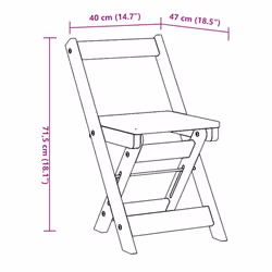 vidaXL Dining Chairs Foldable Kitchen Chair 4 pcs Wax Brown Solid Wood Pine