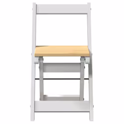 vidaXL Dining Chairs Foldable Kitchen Dinner Chair 4 pcs White Solid Wood Pine - Additional view 4