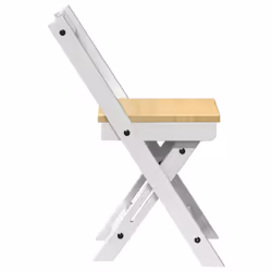vidaXL Dining Chairs Foldable Kitchen Dinner Chair 4 pcs White Solid Wood Pine - Additional view 5