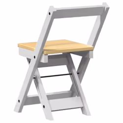 vidaXL Dining Chairs Foldable Kitchen Dinner Chair 4 pcs White Solid Wood Pine - Additional view 6