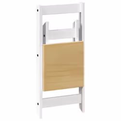 vidaXL Dining Chairs Foldable Kitchen Dinner Chair 4 pcs White Solid Wood Pine - Additional view 7