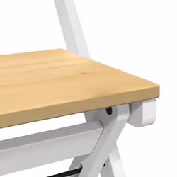 vidaXL Dining Chairs Foldable Kitchen Dinner Chair 4 pcs White Solid Wood Pine - Additional view 8