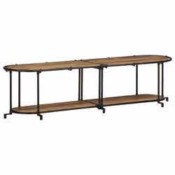 vidaXL TV Cabinet TV Stand TV Unit Entertainment Centre Solid Wood Rough Mango