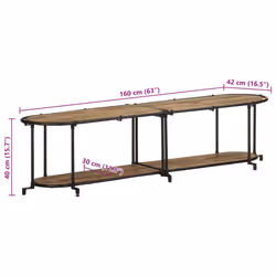 vidaXL TV Cabinet TV Stand TV Unit Entertainment Centre Solid Wood Rough Mango