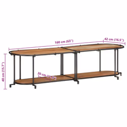 vidaXL TV Cabinet TV Stand TV Unit Entertainment Centre Solid Wood Acacia
