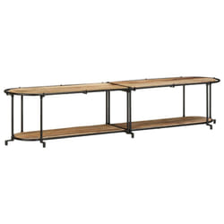 vidaXL TV Cabinet TV Stand TV Unit Entertainment Centre Solid Wood Rough Mango