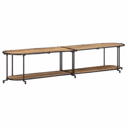 vidaXL TV Cabinet TV Stand TV Unit Entertainment Centre Solid Wood Rough Mango