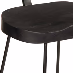vidaXL Gavin Bar Stools Dining Room Chair Seat Stool Solid Mango Wood 2 pcs - black, 49 x 43 x 103 cm - Additional view 6